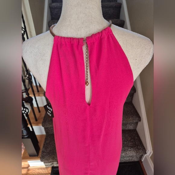 NWT Kate and Lily Hot Pink Long Necklace Dress - Picture 6 of 8